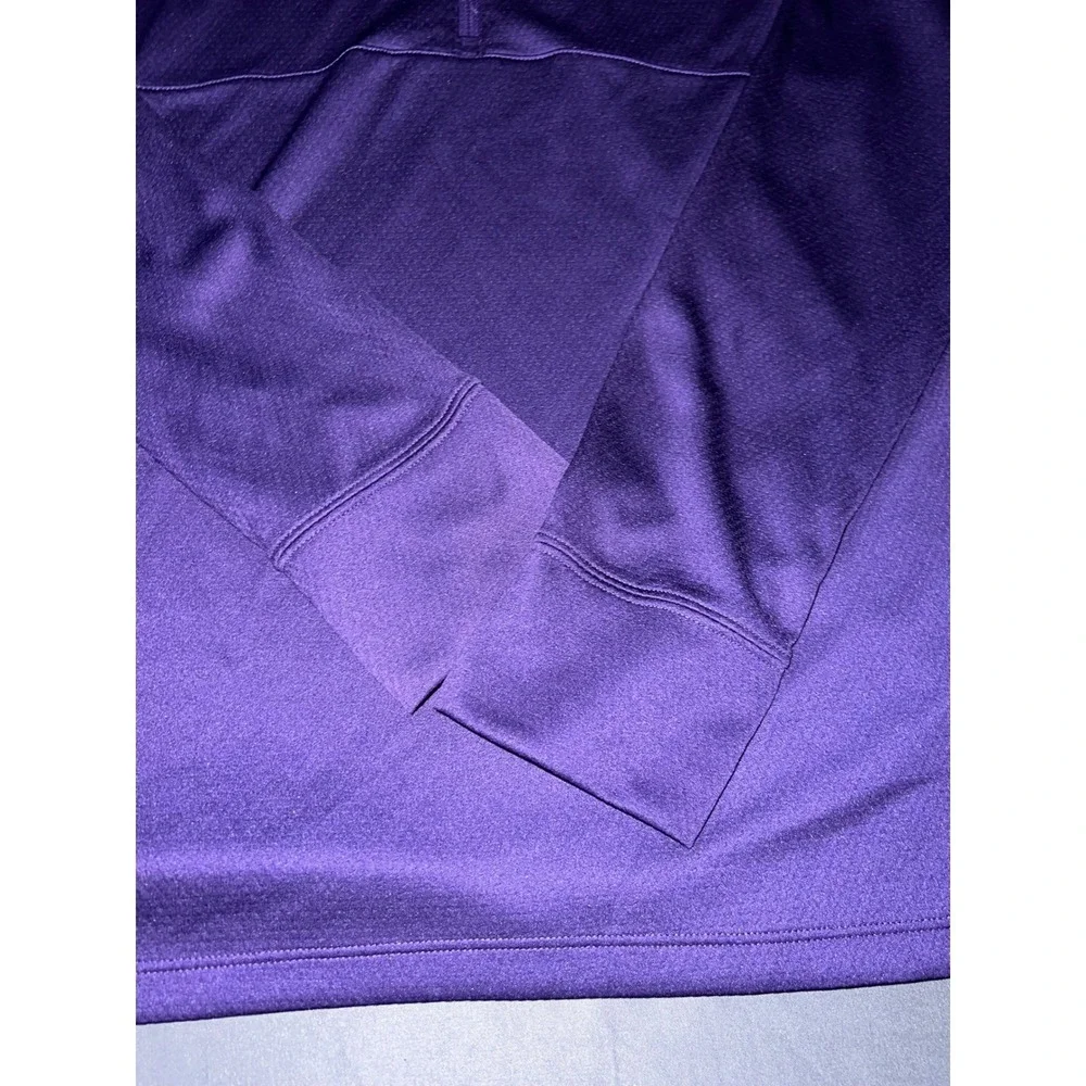 Under Armour Mens XL Allseasongear Quarter Zip Pullover Purple Semi-Fitted Top